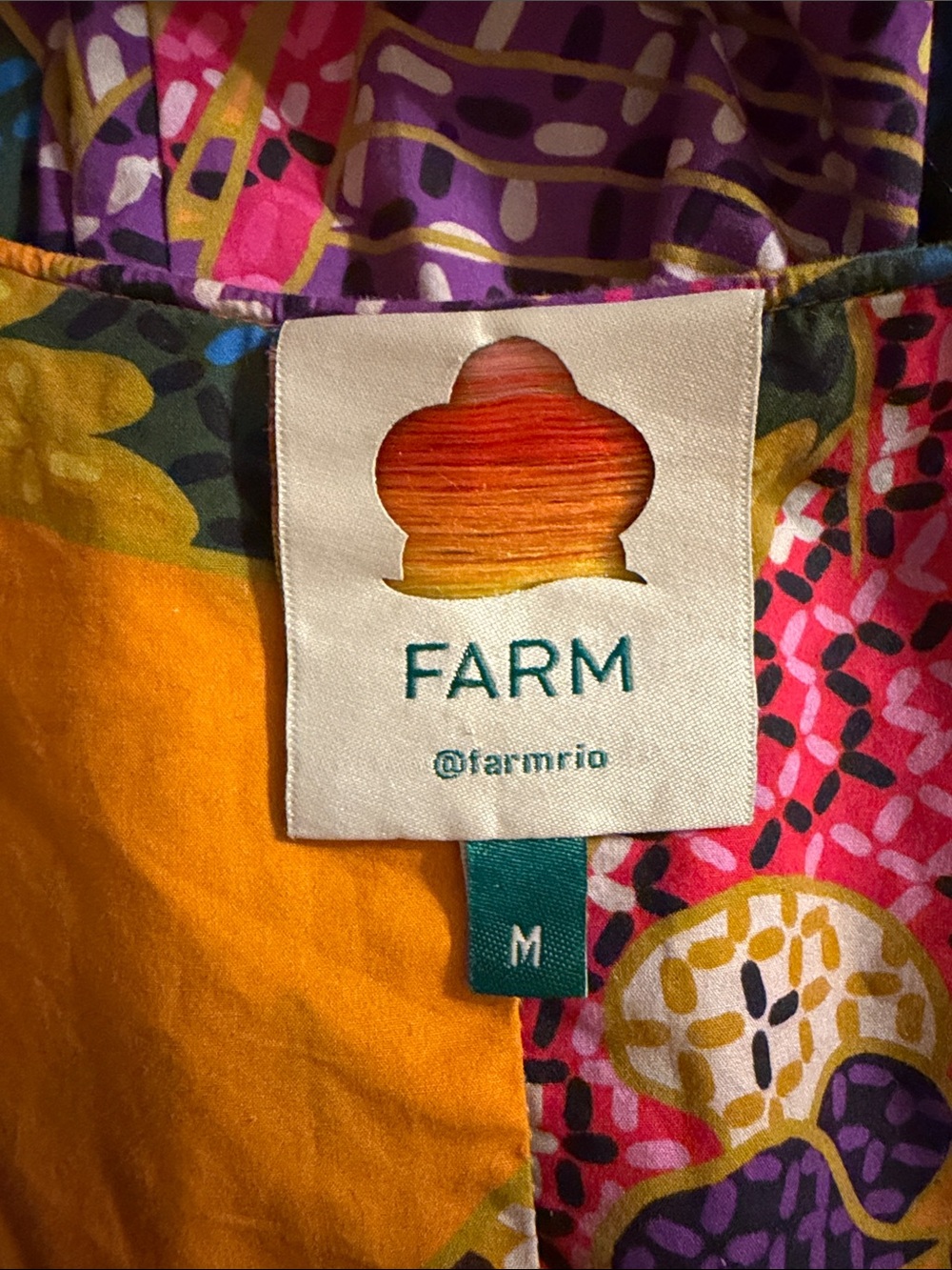 FARM Rio Beaded Macaws Midi Dress with Pink, Purple & Green Print - Picture 8 of 11